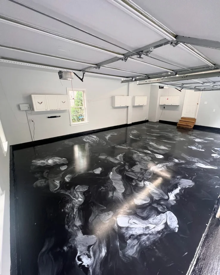 Metallic Epoxy Garage Floor Renovation